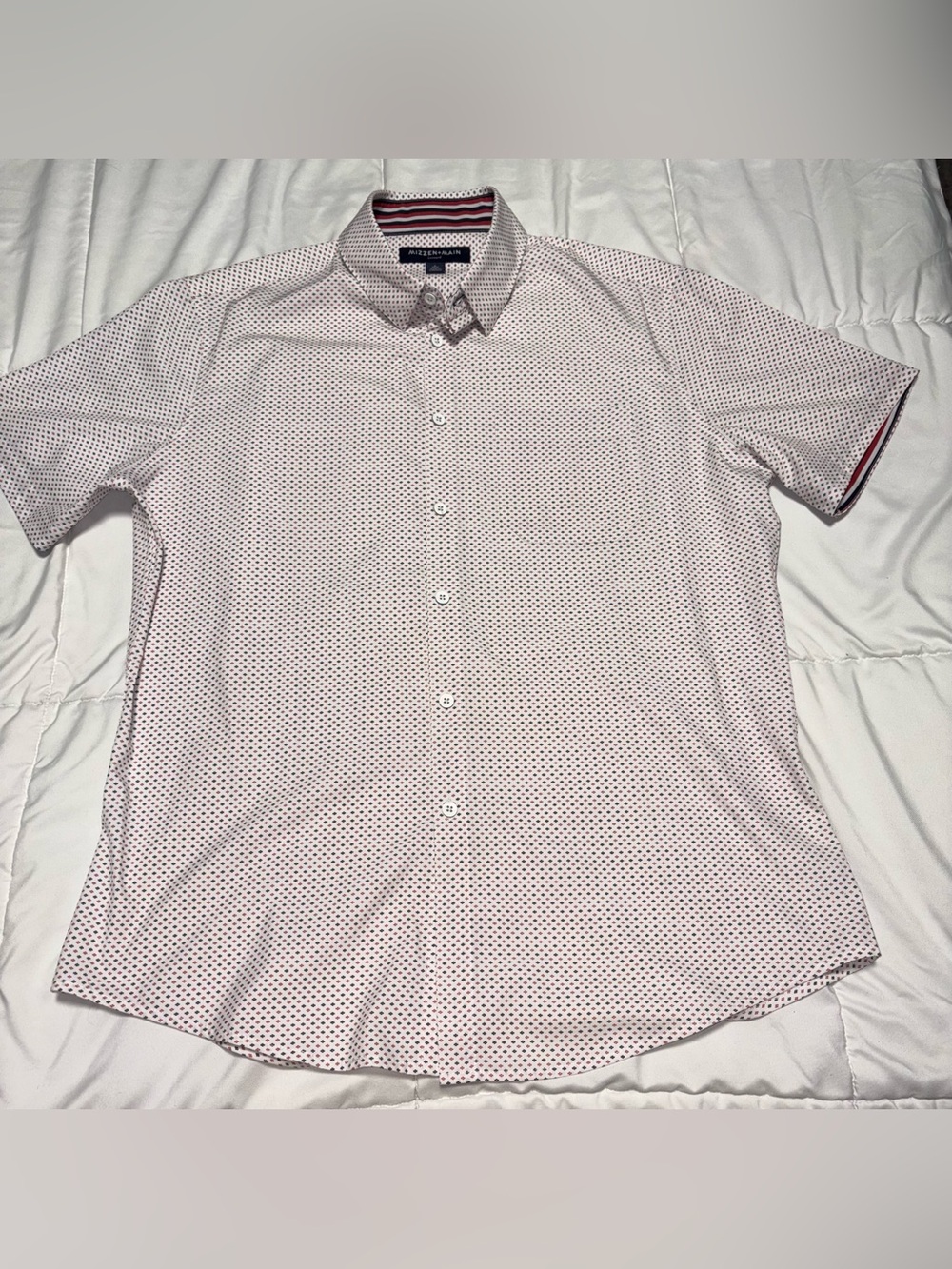 Mizzen & Main Leeward Trim Fit Size Large Collared Button Down